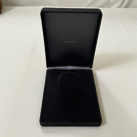TIFFANY & CO. Extra Large Necklace Suede Presentation Case Black - Picture 1 of 13